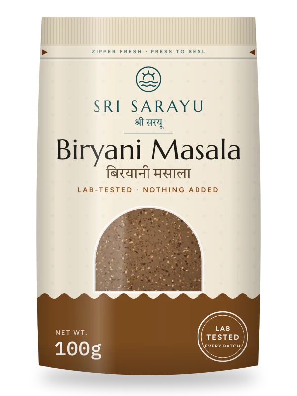 Lucknowi Biryani Masala, front of pack