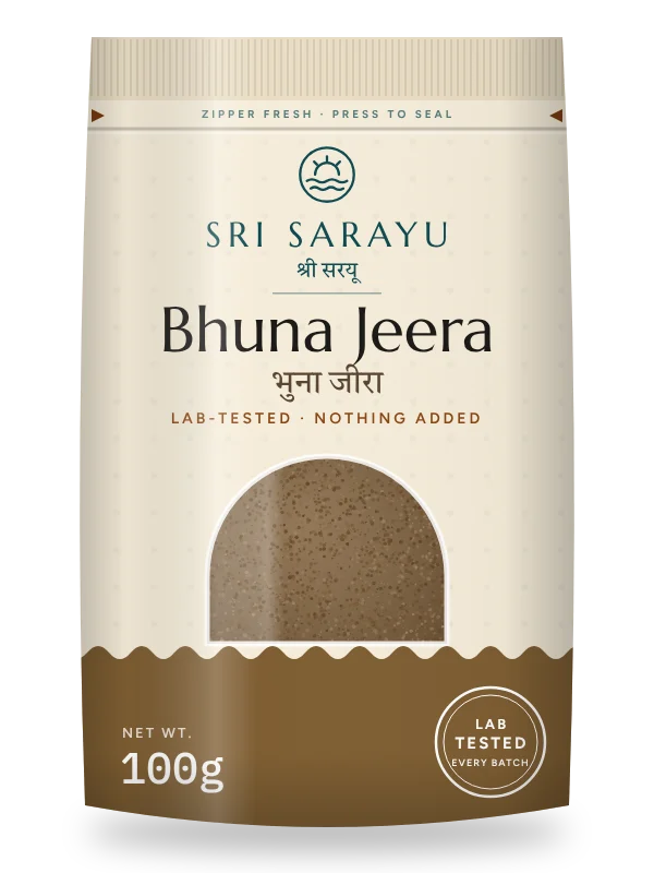 Bhuna Jeera · Roasted Cumin Powder, front of pack