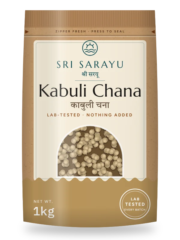 Kabuli Chana · Chickpeas, front of pack
