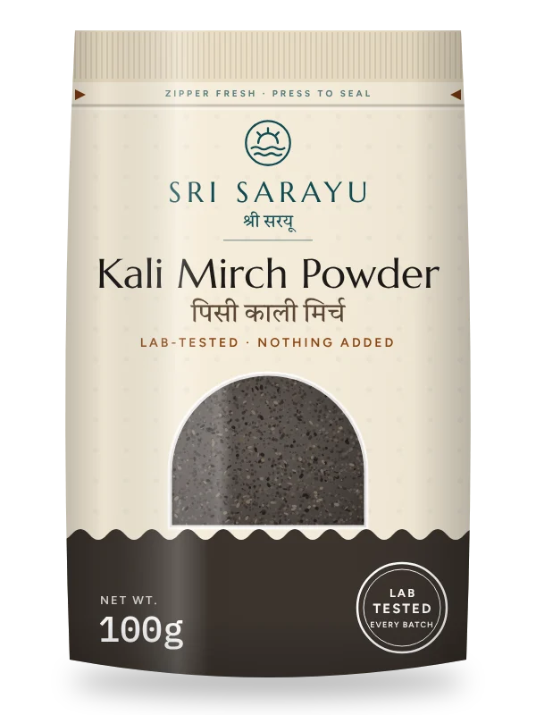 Kali Mirch · Black Pepper Powder, front of pack