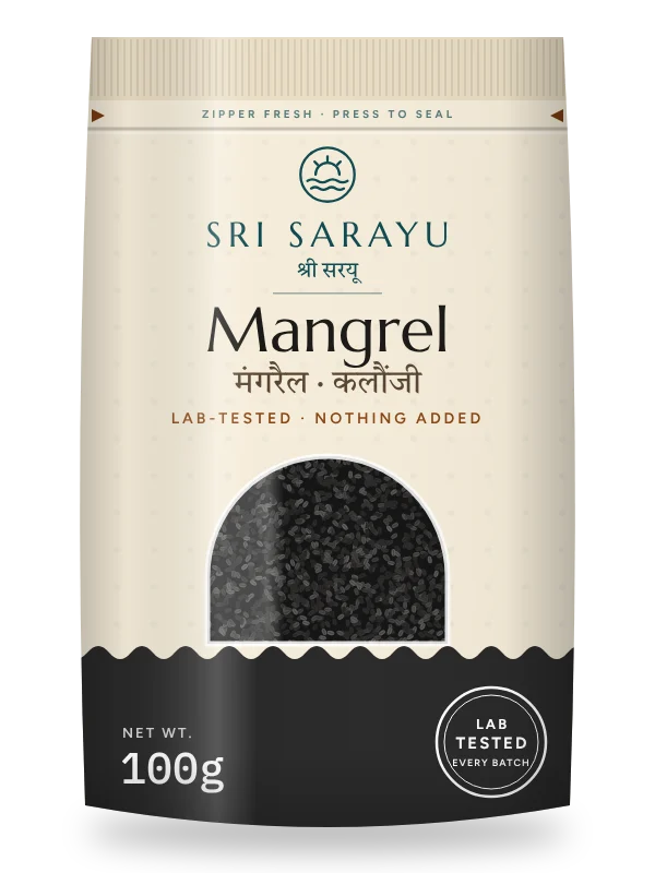 Mangrel · Kalonji (Nigella Seeds), front of pack