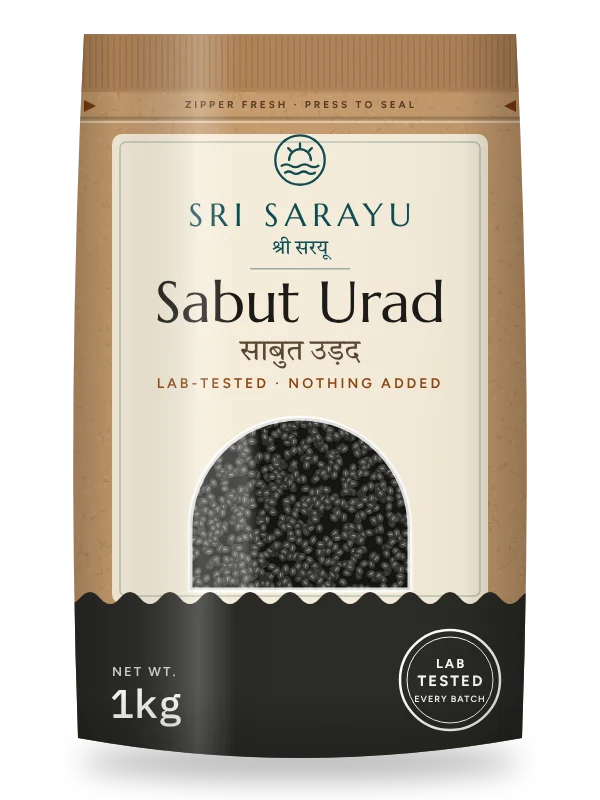 Sabut Urad · Whole Black Gram, front of pack