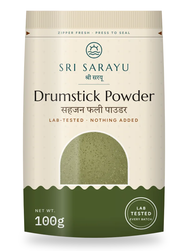 Drumstick Pod Powder · Sahjan Phali, front of pack