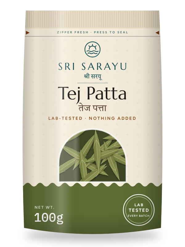 Tej Patta · Indian Bay Leaf, front of pack